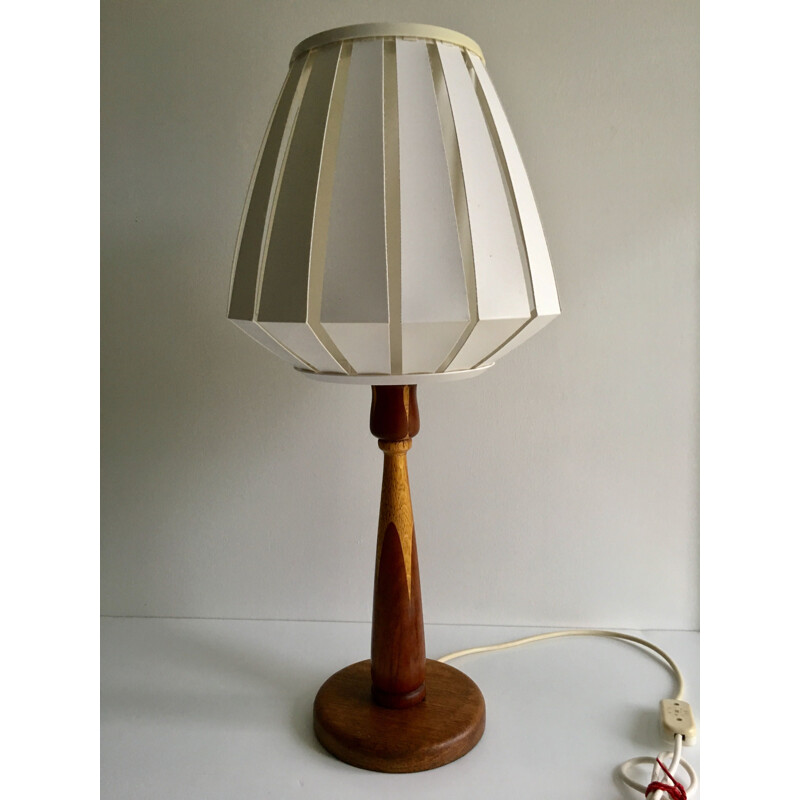 Vintage wooden table lamp, 1960d