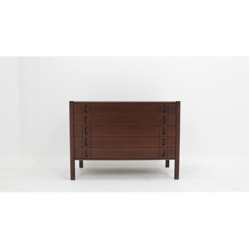 Vintage rosewood chest of drawers, Italy, 1960s