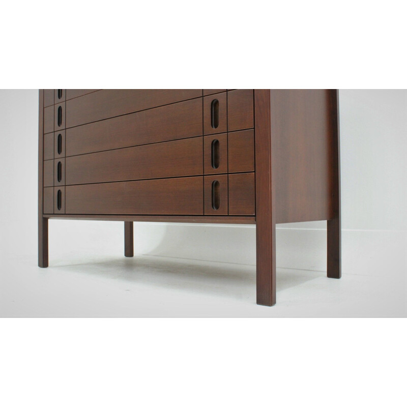 Vintage rosewood chest of drawers, Italy, 1960s