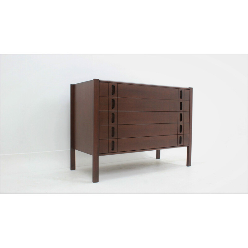 Vintage rosewood chest of drawers, Italy, 1960s