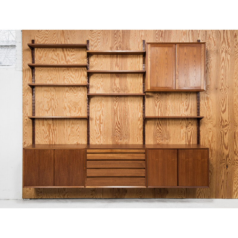 Vintage wall system in teak by Poul Cadovius for CADO, 1960s