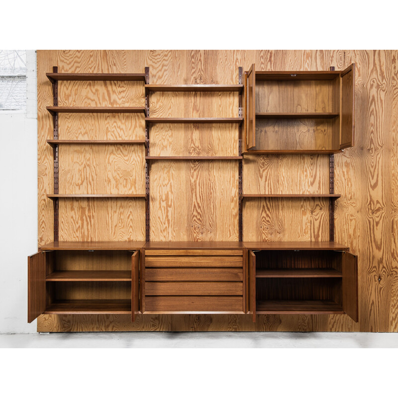 Vintage wall system in teak by Poul Cadovius for CADO, 1960s