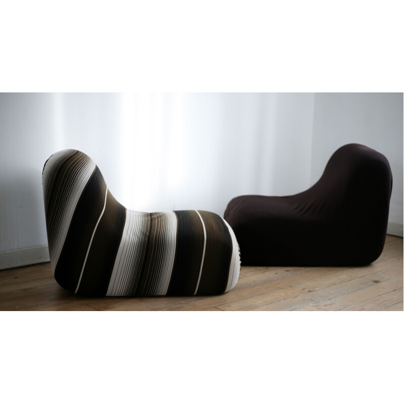 Pair of armchairs by Pierre Cardin, Racine edition, France, 1975s
