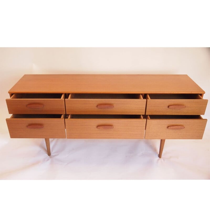 Vintage 6-drawer sideboard by Austinesuite, 1950-60s