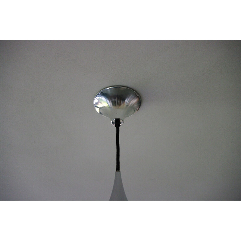 Vintage chrome-plated steel pendant lamp by Claus Bonderup and Torsten Thorup for Morup, 1960