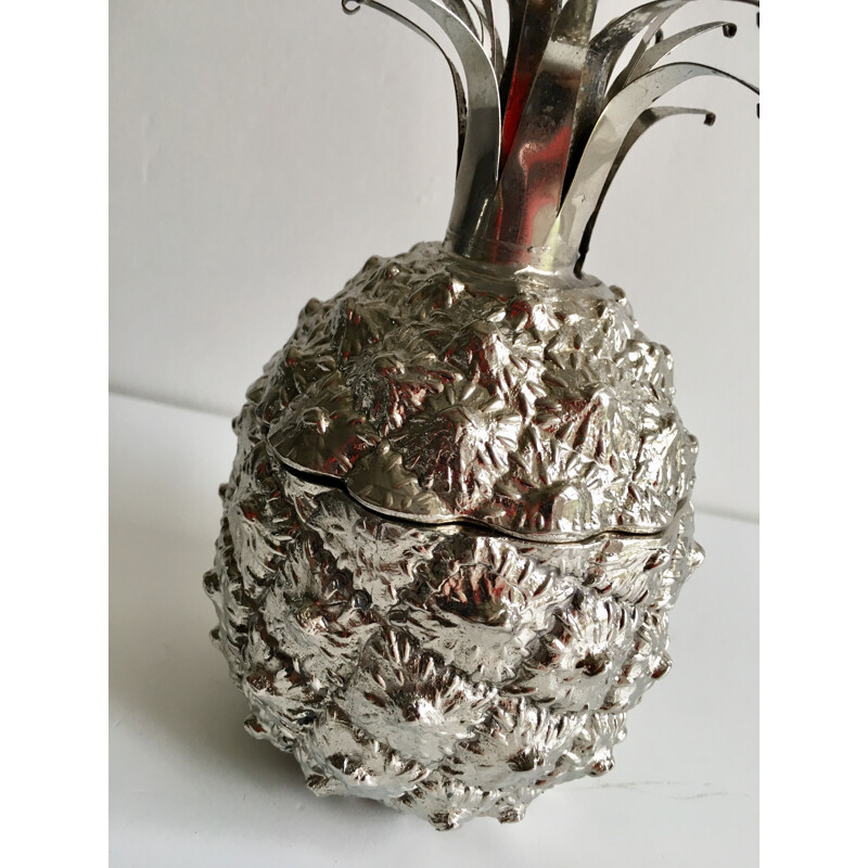 Vintage pineapple shaped ice bucket in steel