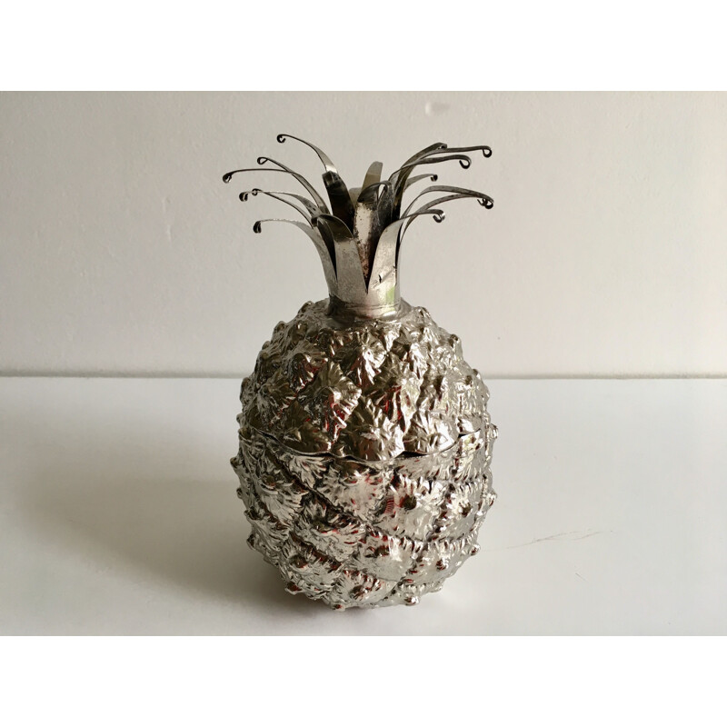 Vintage pineapple shaped ice bucket in steel