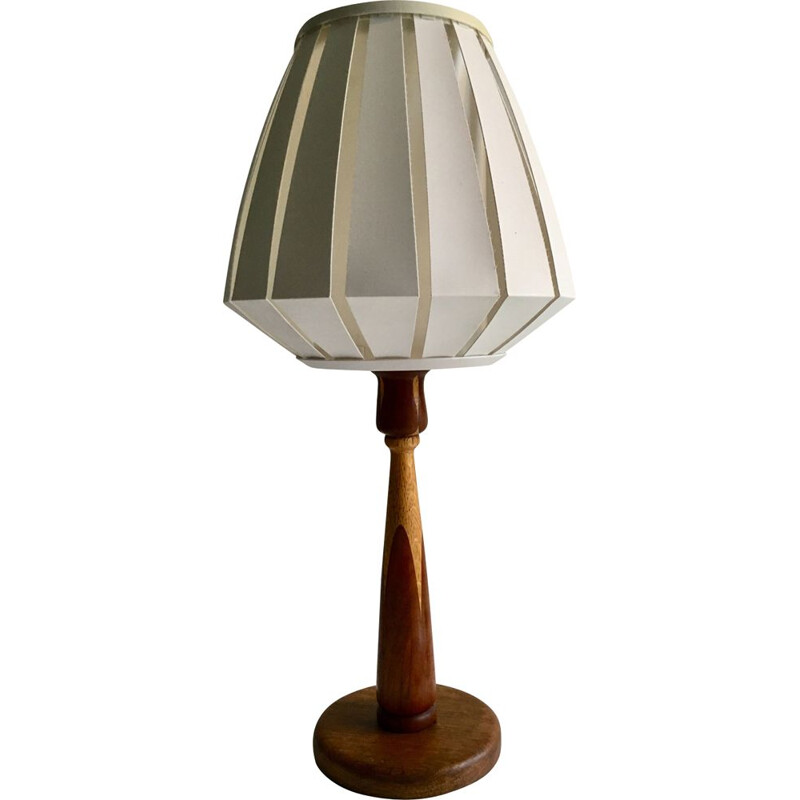 Vintage wooden table lamp, 1960d