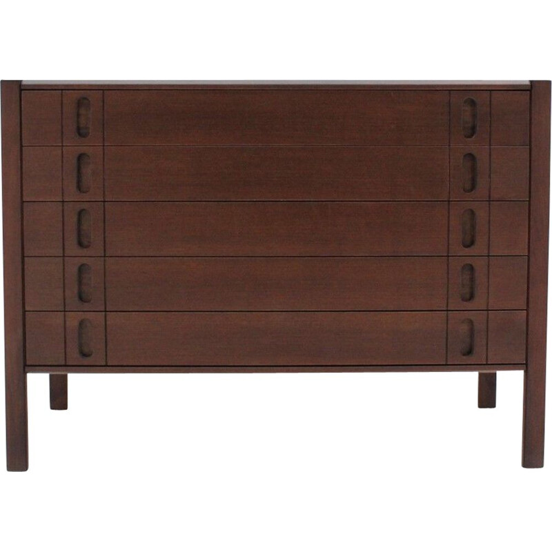 Vintage rosewood chest of drawers, Italy, 1960s