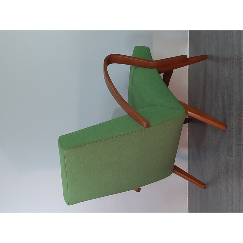 Vintage green armchair by Jiràk for TATRA, Czechoslovakian, 1960s