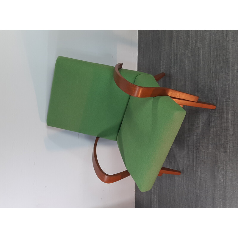 Vintage green armchair by Jiràk for TATRA, Czechoslovakian, 1960s