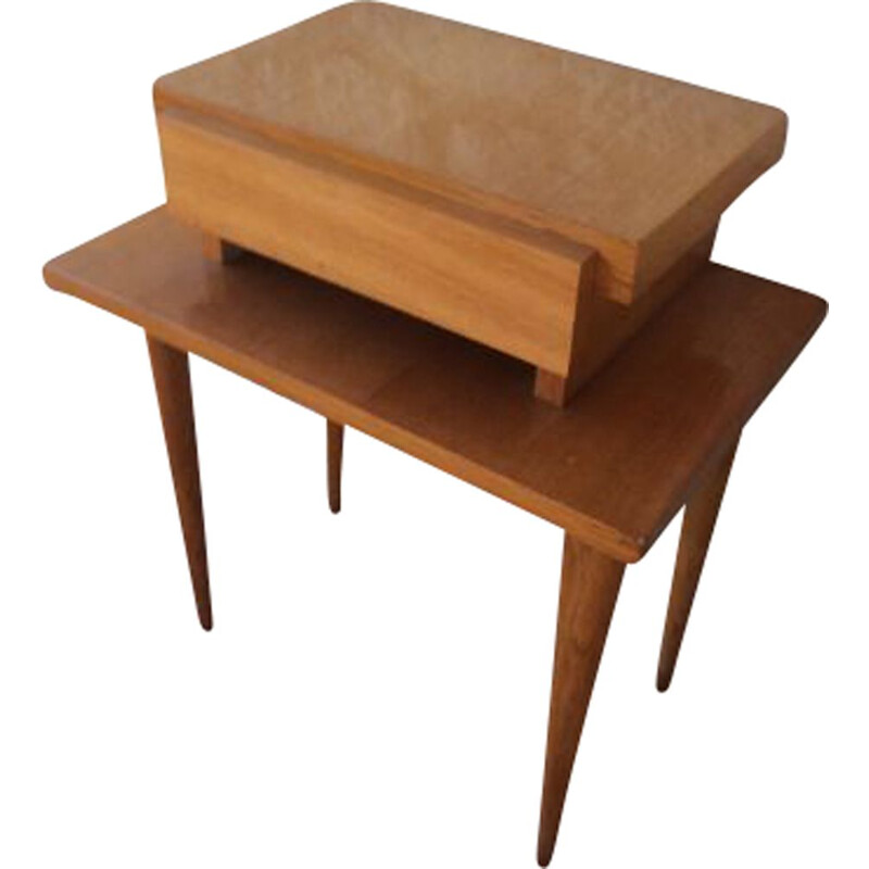  Scandinavian vintage nightstand by Capelle, France, 1980s