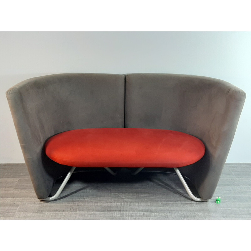 Vintage EJ-800-2 alcantara sofa by Erik Jørgensen Møbelfabrik, 1980