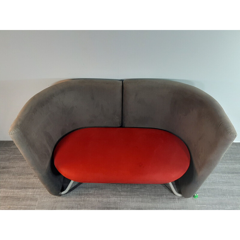 Vintage EJ-800-2 alcantara sofa by Erik Jørgensen Møbelfabrik, 1980