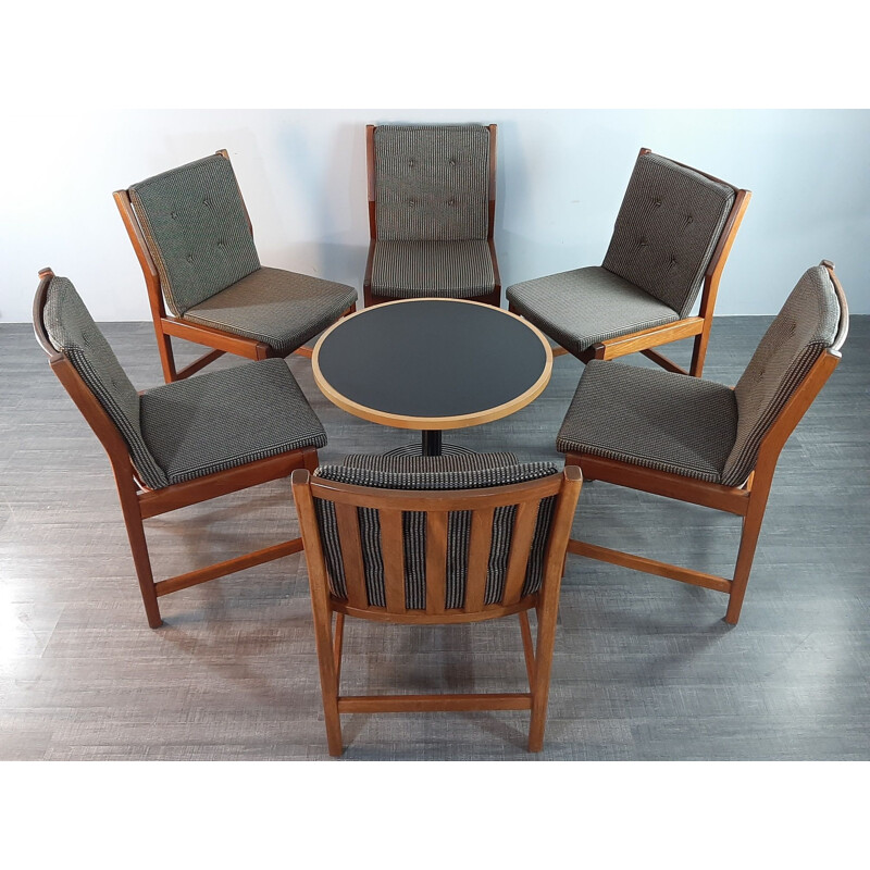 Ensemble de 6 chaises à repas vintage en acajou par Kurt Østervig pour KP Møbler, 1950