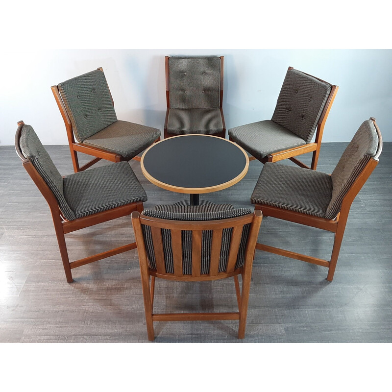 Set of 6 vintage mahogany dining chairs by Kurt Østervig for KP Møbler, 1950