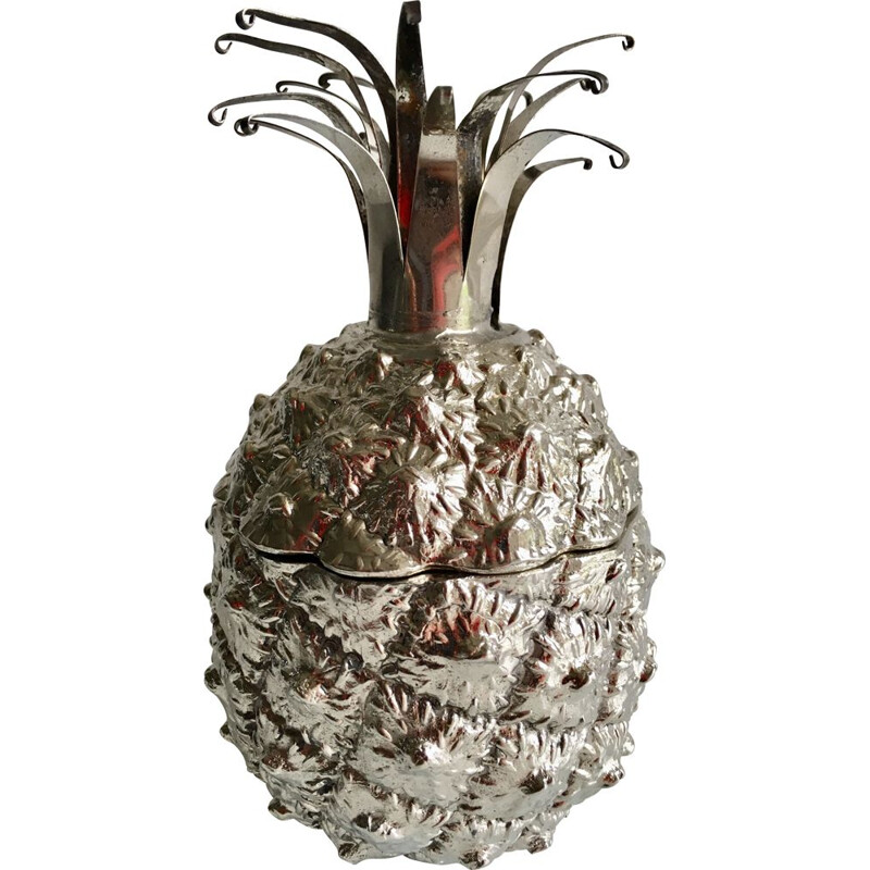 Vintage pineapple shaped ice bucket in steel