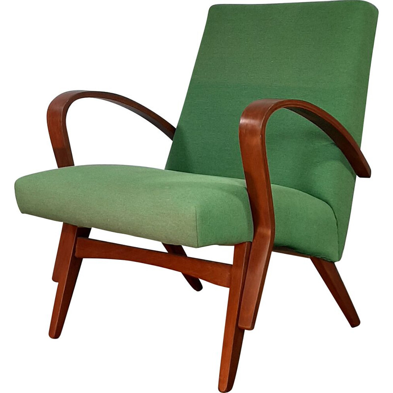Vintage green armchair by Jiràk for TATRA, Czechoslovakian, 1960s
