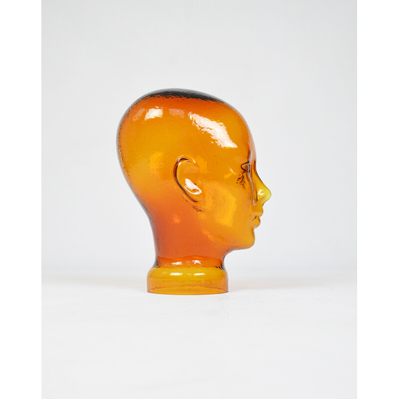 Vintage glass head, 1970s