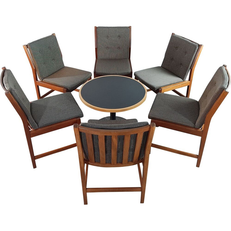 Ensemble de 6 chaises à repas vintage en acajou par Kurt Østervig pour KP Møbler, 1950