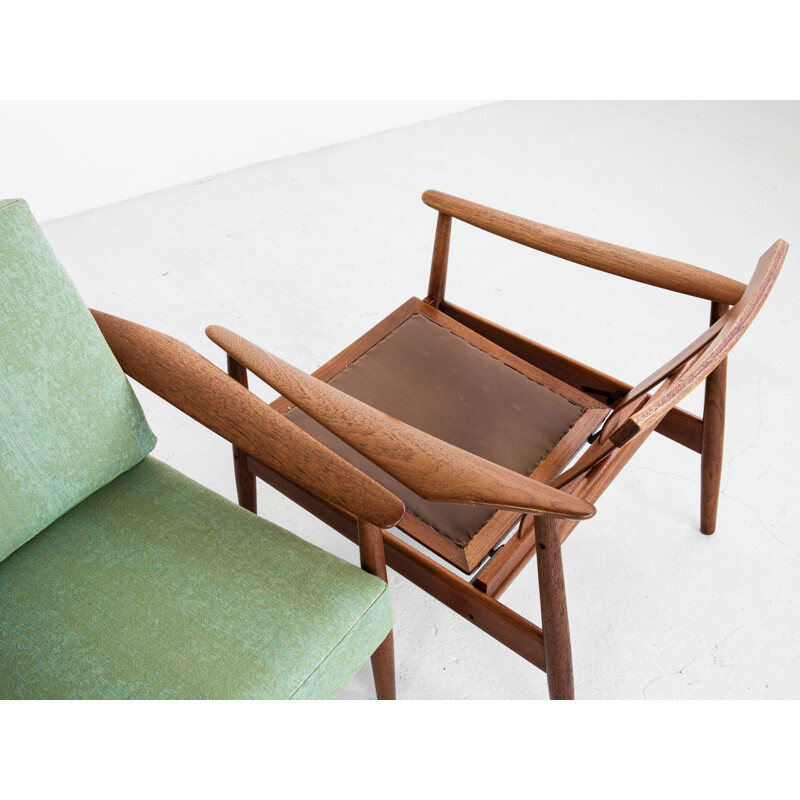 Pair of vintage armchairs in teak by Arne Vodder for France & Søn, 1960s