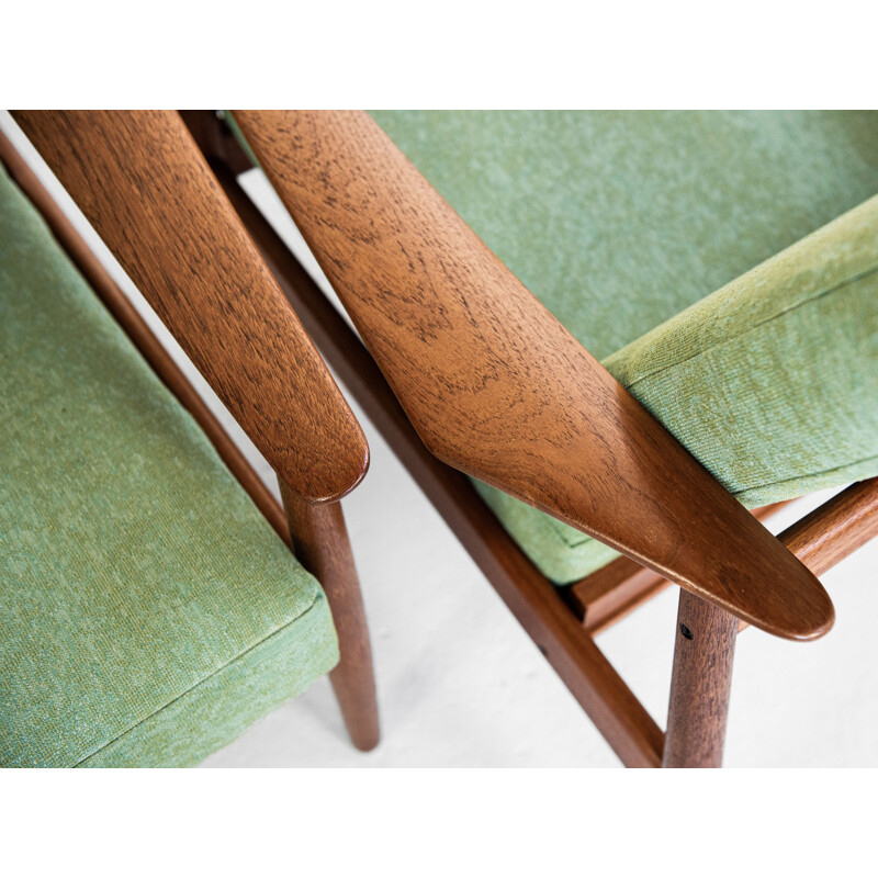 Pair of vintage armchairs in teak by Arne Vodder for France & Søn, 1960s