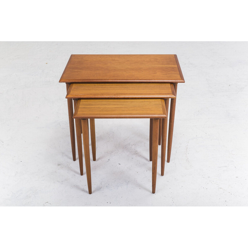 Vintage teak nesting tables, Denmark 1960