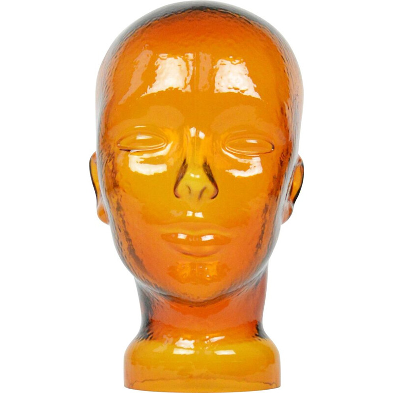 Vintage glass head, 1970s