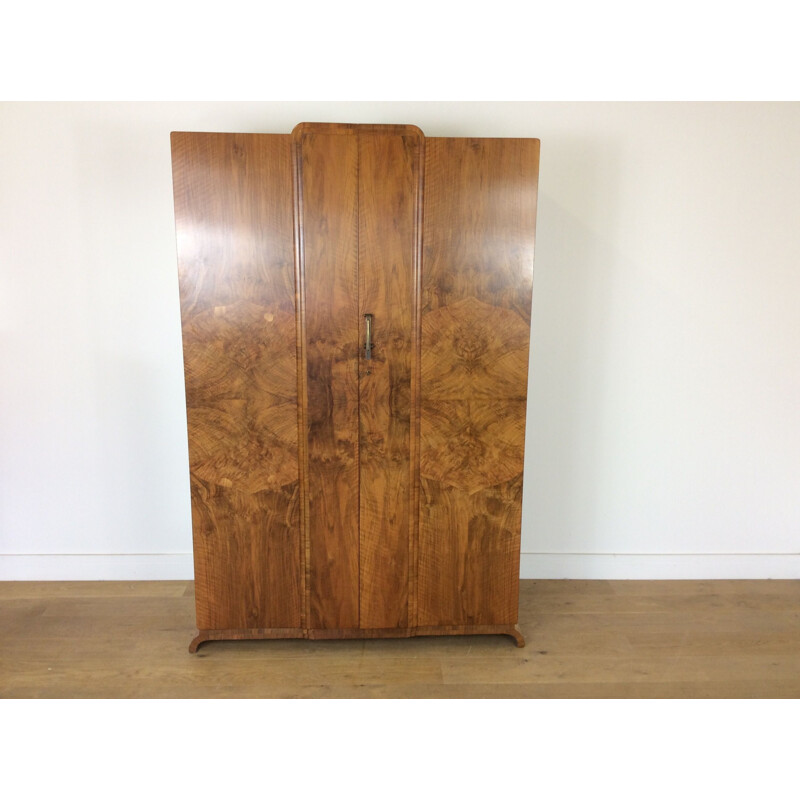 British walnut vintage wardrobe, 1930