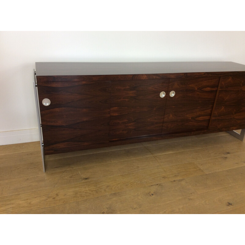 Credenza vintage in palissandro e cromo