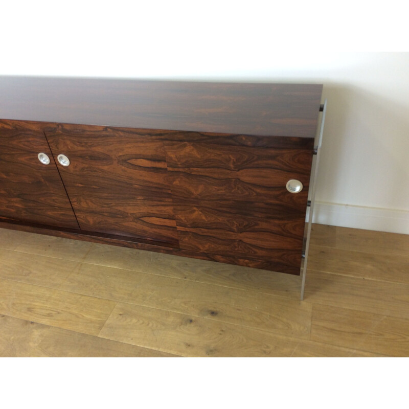Rosewood and chrome vintage sideboard