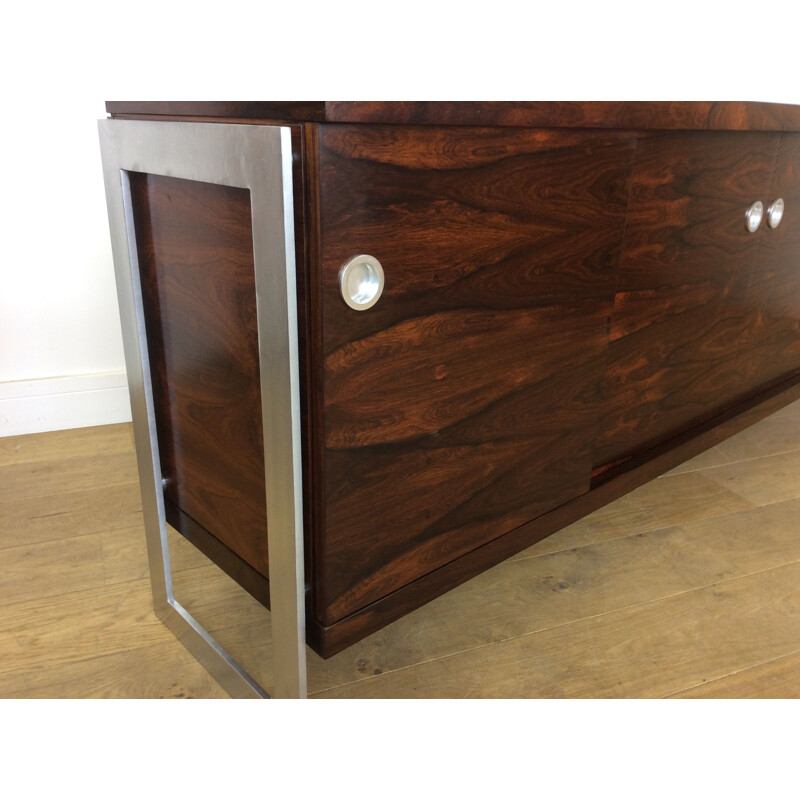 Credenza vintage in palissandro e cromo