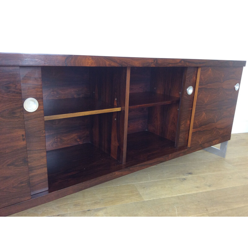 Credenza vintage in palissandro e cromo