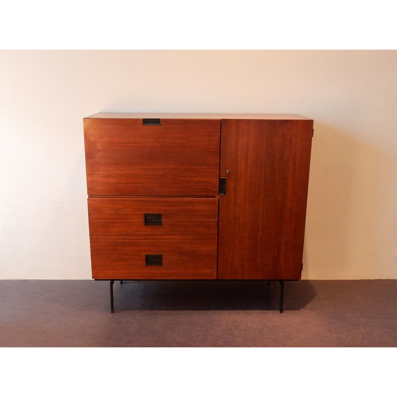Teak vintage CU01 cabinet by Cees Braakman for Pastoe, Netherlands, 1958