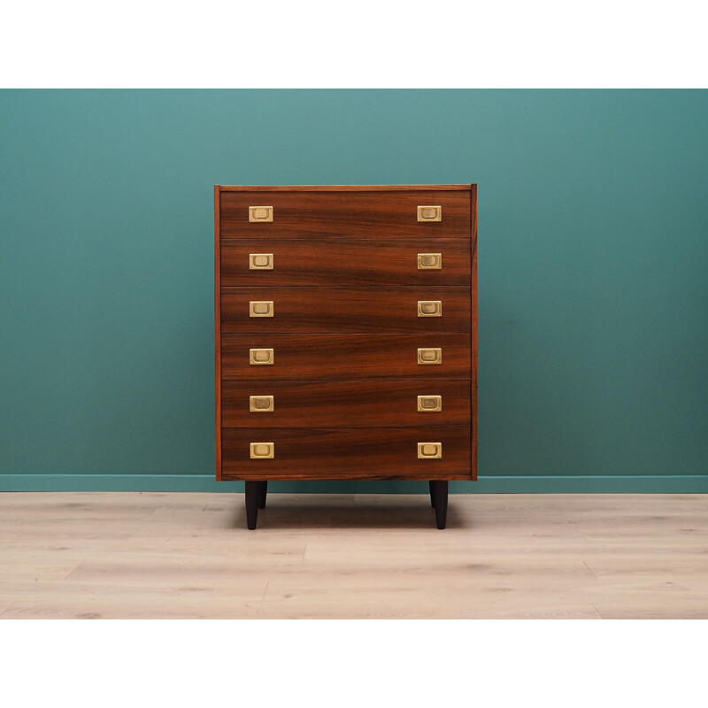 Danish rosewood vintage chest of drawers, 1970s