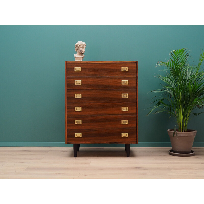 Danish rosewood vintage chest of drawers, 1970s
