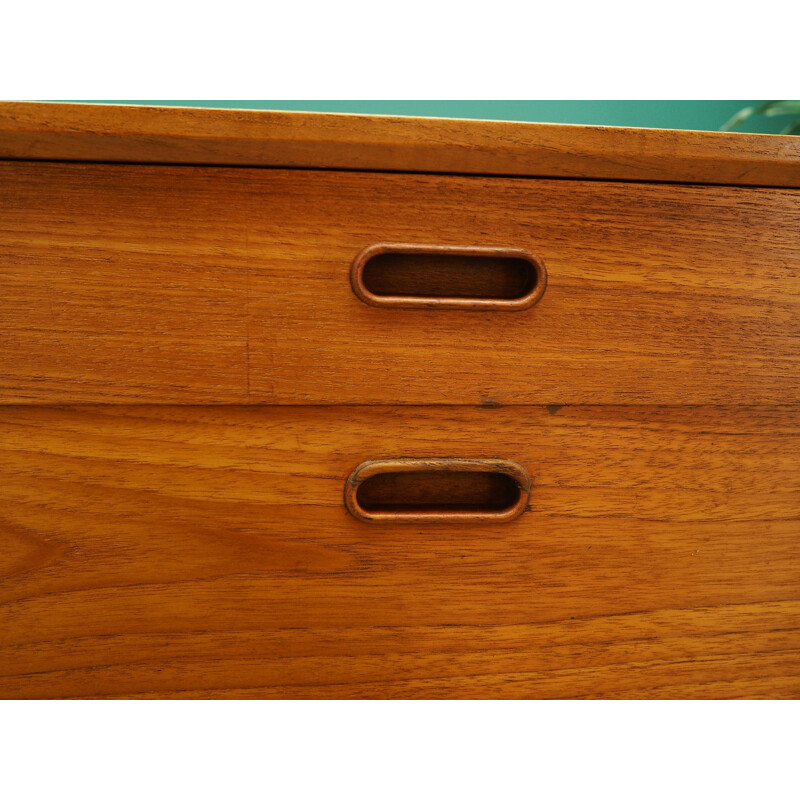 Vintage teak chest of drawers by Vinde Mobelfabrik, 1960-70s