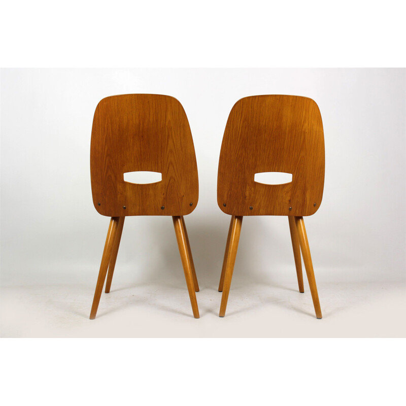 Set van 2 vintage eetkamerstoelen van František Jirák voor Tatra, 1960