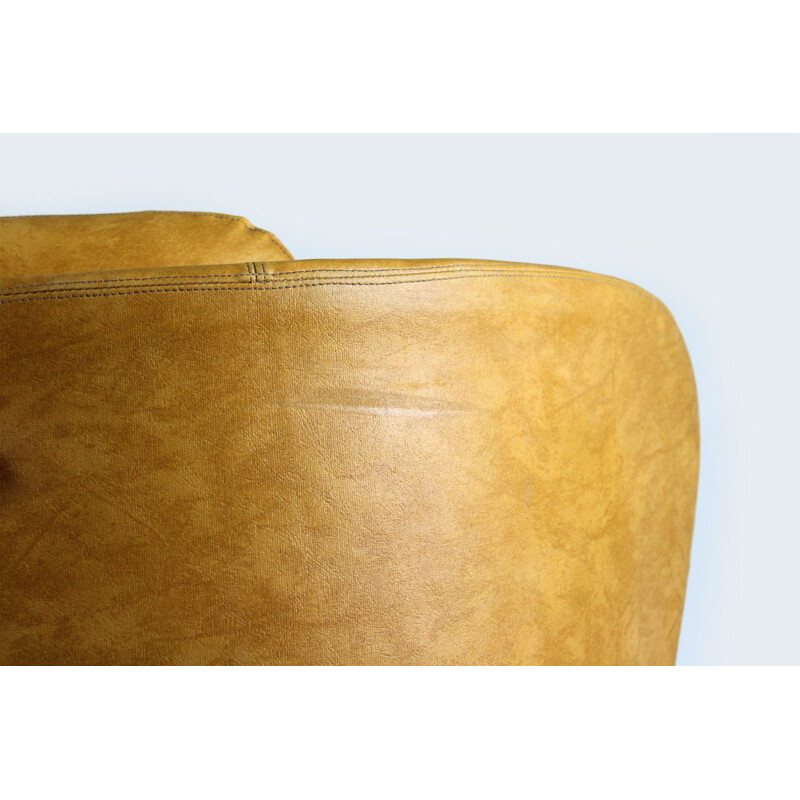 Vintage Swivel Leatherette Armchair from UP Zavody Rousinov, 1975