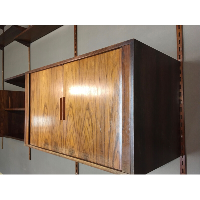 Vintage rosewood wall unit by Kai Kristiansen