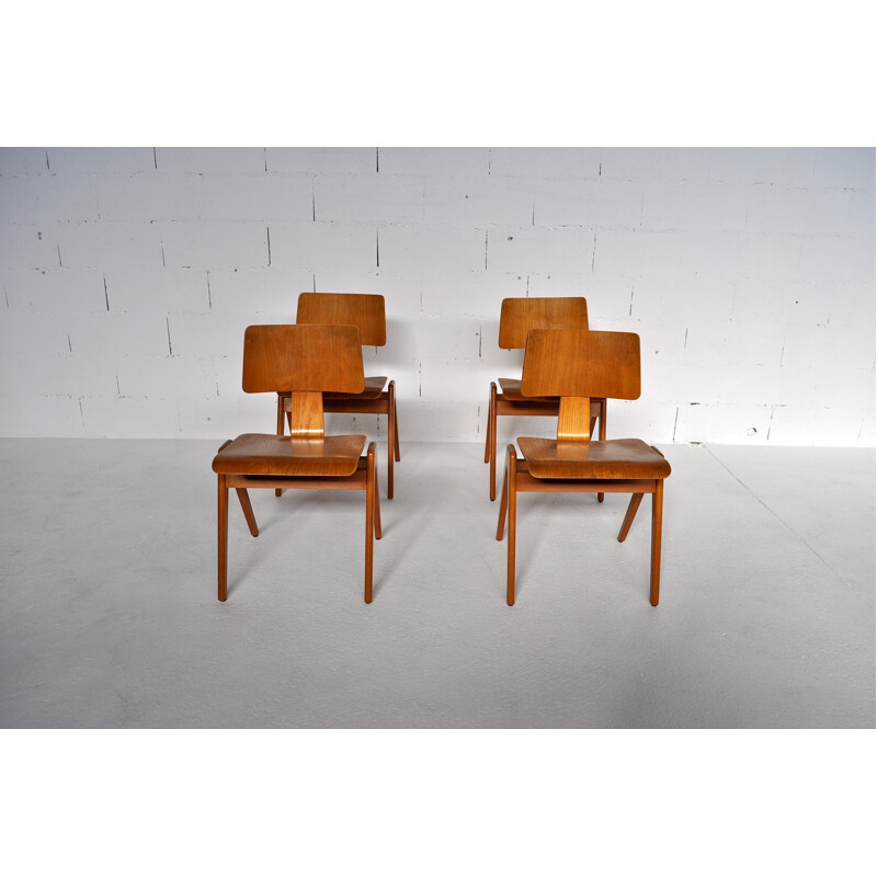 4 chairs Hillestack, Robin DAY - 1950s 