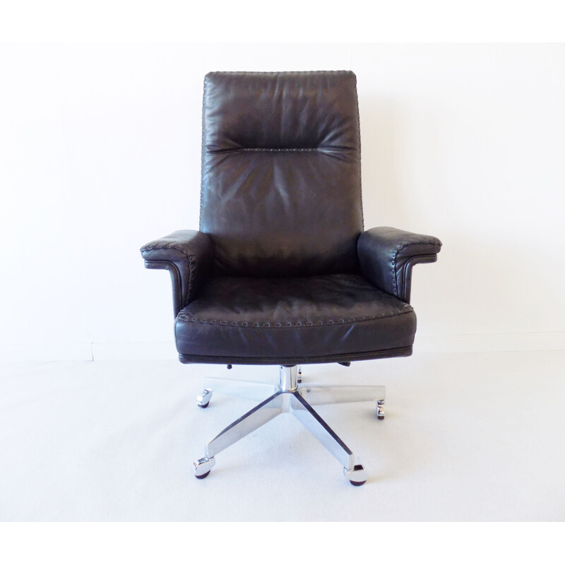 Vintage DS 35 leather office chair by De Sede, 1960s