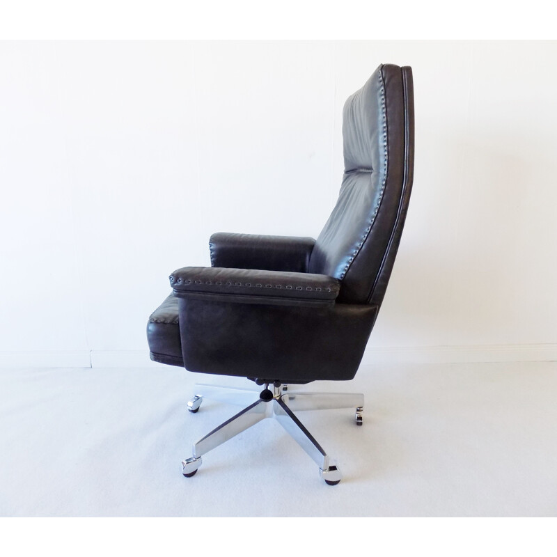 Vintage DS 35 leather office chair by De Sede, 1960s