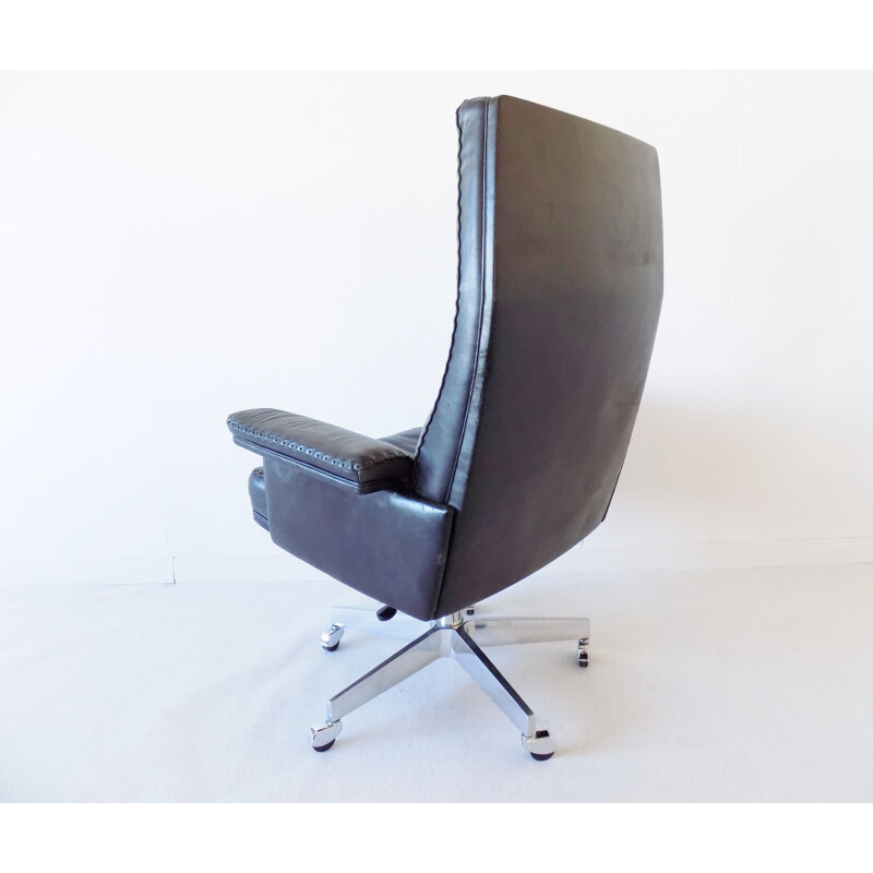 Vintage DS 35 leather office chair by De Sede, 1960s