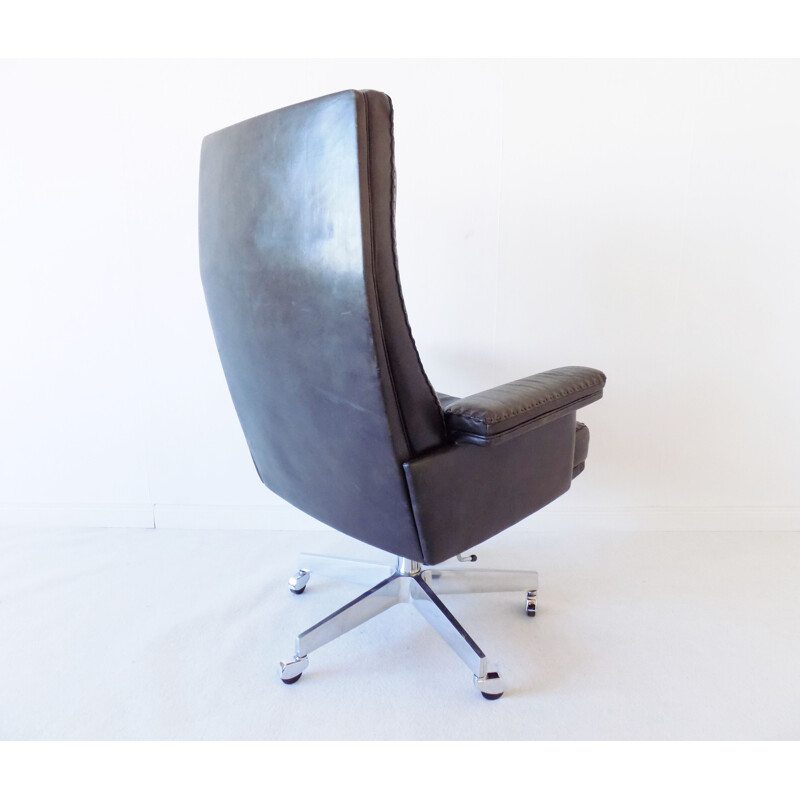 Vintage DS 35 leather office chair by De Sede, 1960s