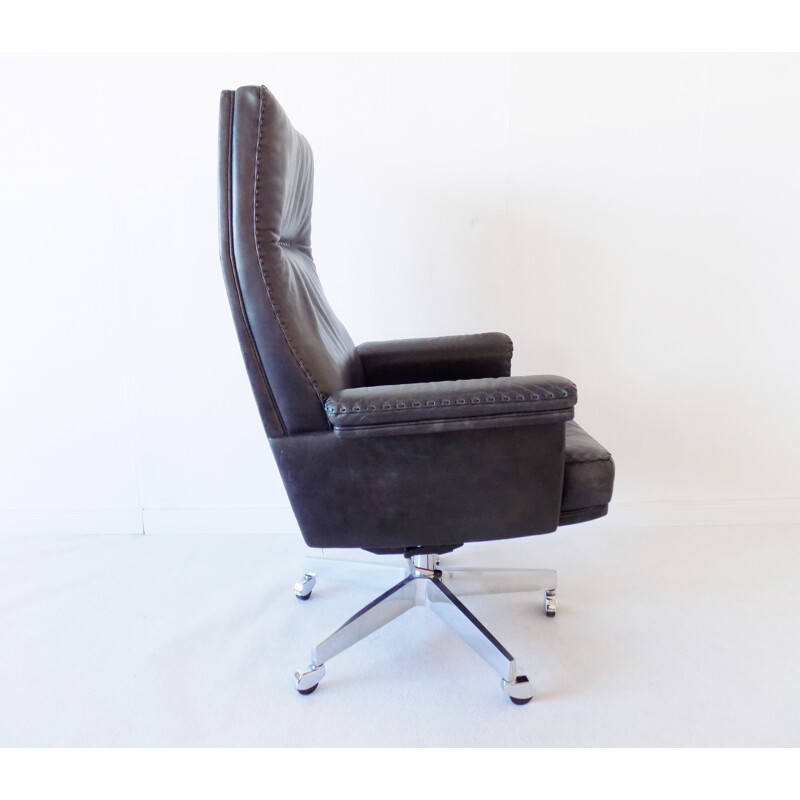 Vintage DS 35 leather office chair by De Sede, 1960s