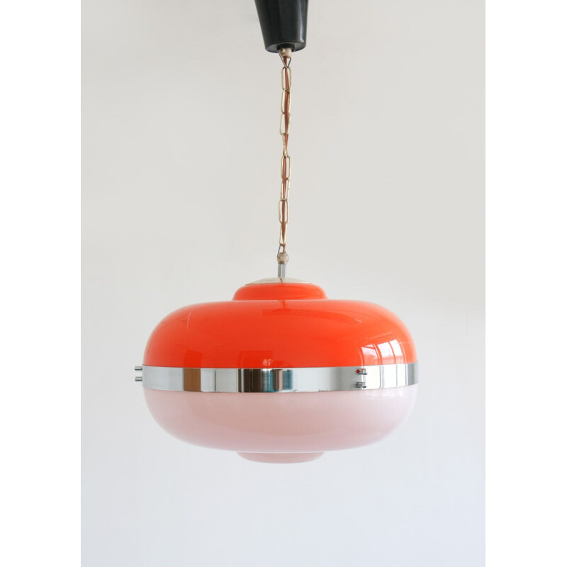 Vintage space age UFO pendant lamp from Harvey Guzzini for Meblo