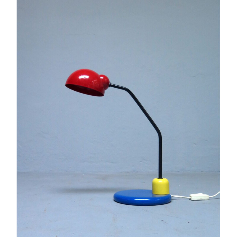 Vintage lacquered metal desk lamp, 1980s