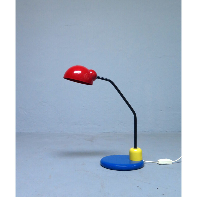 Vintage lacquered metal desk lamp, 1980s