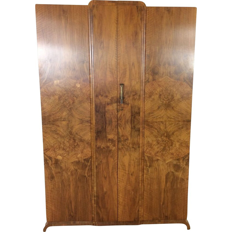 British walnut vintage wardrobe, 1930